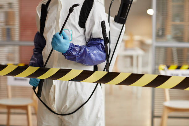 Professional Sewage Cleanup technician working in Cascade, WI